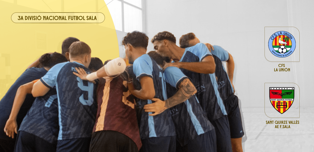 CFS La Unión - Sant Quirze del Vallès AE F. Sala, la Tercera Divisió Nacional de Futbol Sala, en directe per a l'FCF TV